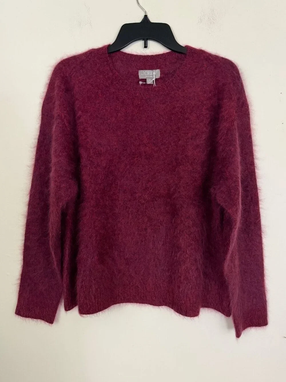 J. Crew Brushed cashmere marled relaxed crewneck sweater M